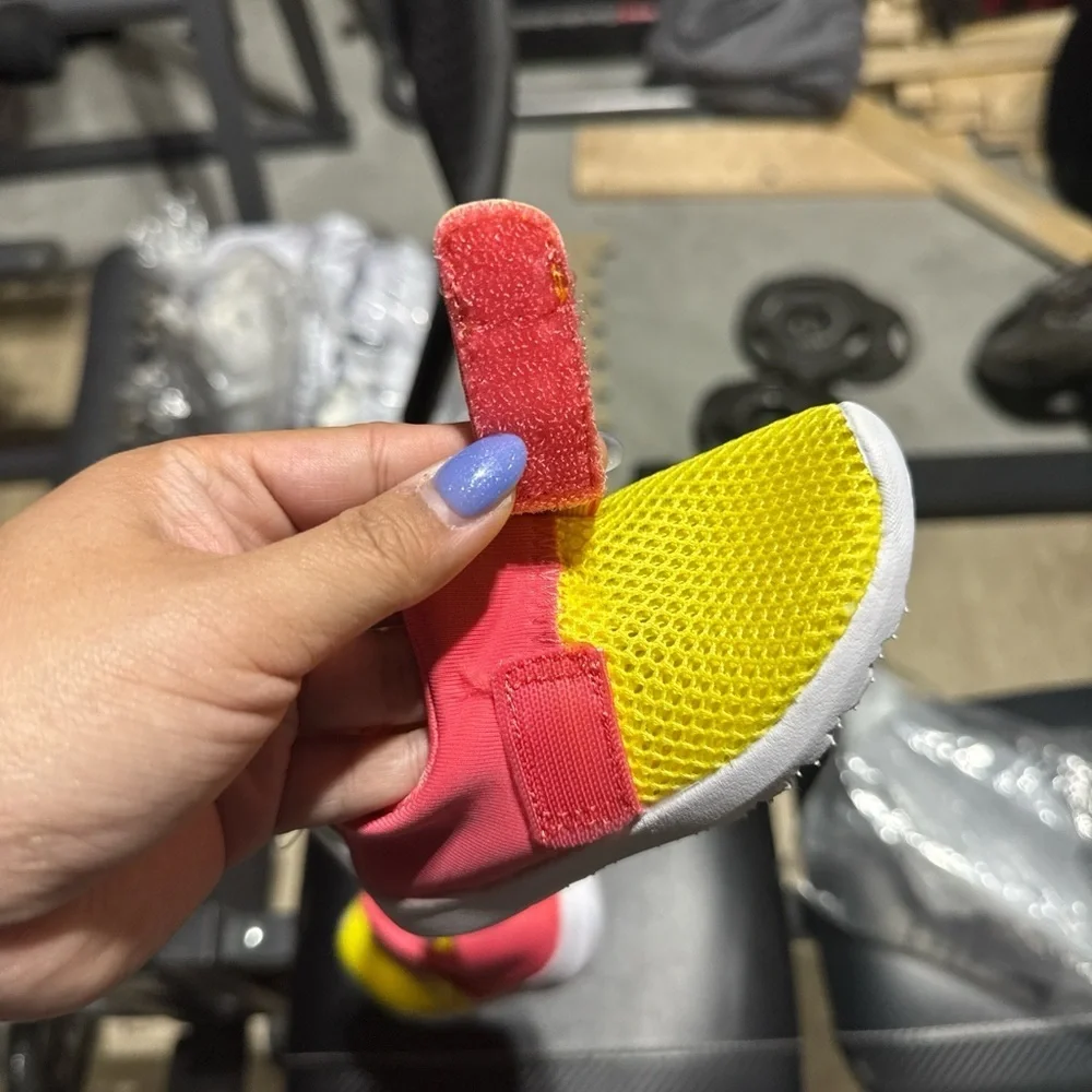 Size 5 Target Cat & Jack Pink and Yellow Kids Shoes